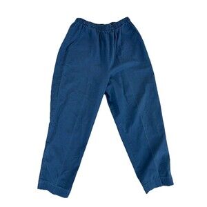 Vintage Double Take Pants Womens  Blue 16 Cotton Blend Elastic Waist Made In USA